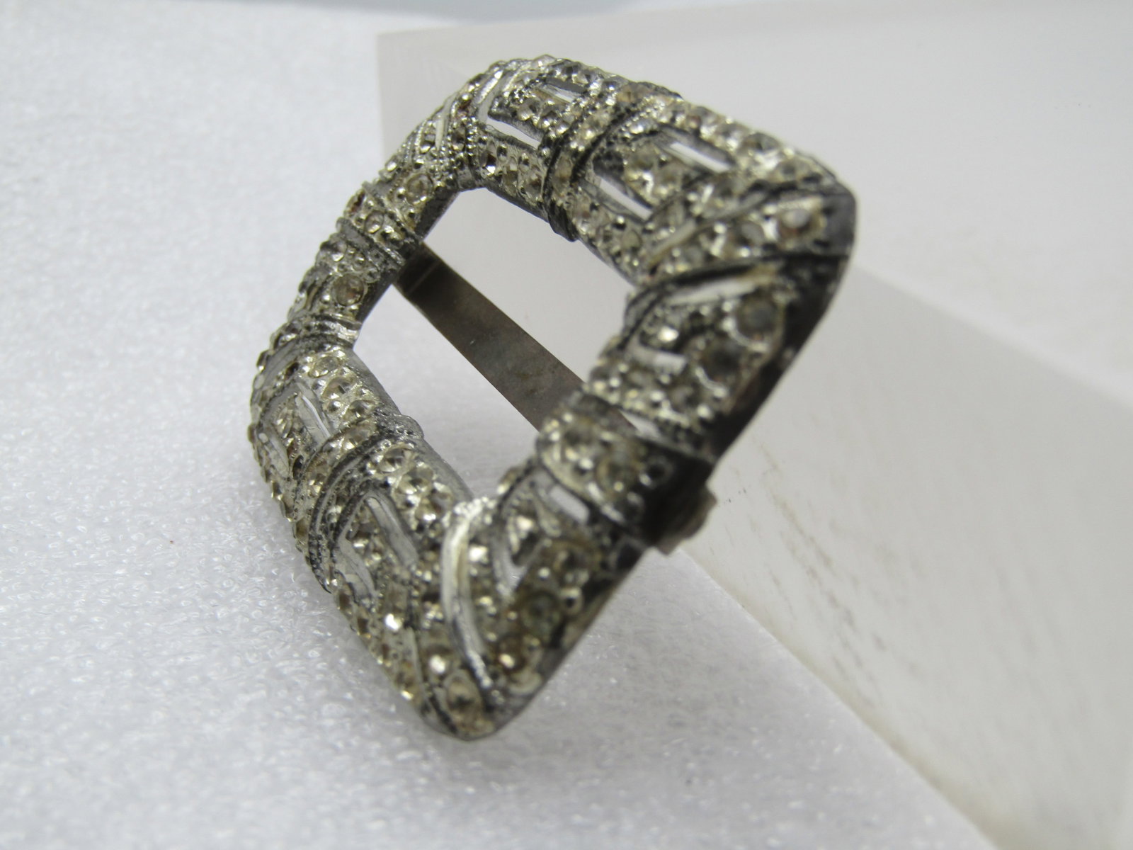 Antique Pave Rhinestone Sash Buckle, 1800's-1920's - 2