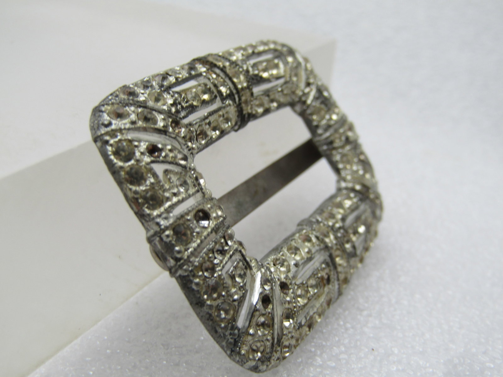 Antique Pave Rhinestone Sash Buckle, 1800's-1920's - 3