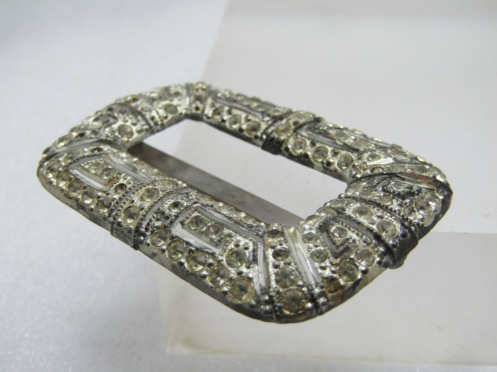 Antique Pave Rhinestone Sash Buckle, 1800's-1920's - 5