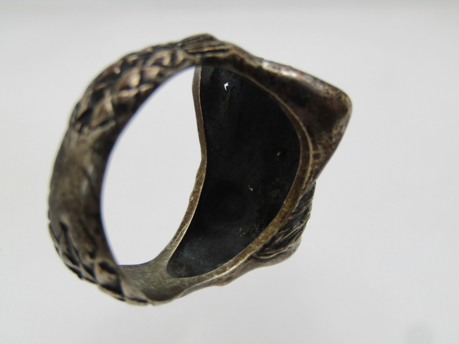 Vintage Sterling Mermaid Ring, Holding Tail, Sz. 10, Unisex, 1960's-1970's - 6