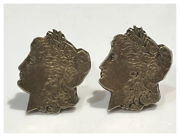 Estate Custom Made Morgan Silver Dollar Cuff Links - 2