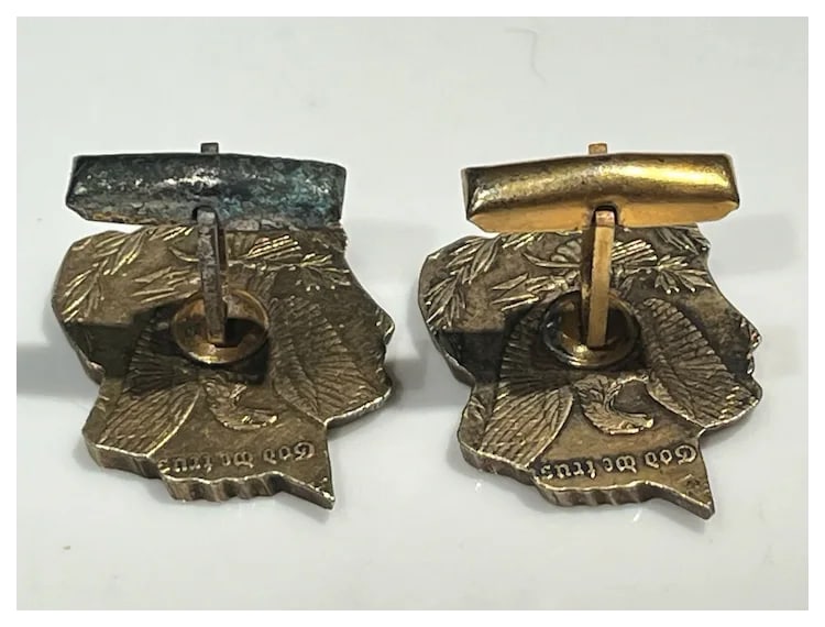 Estate Custom Made Morgan Silver Dollar Cuff Links - 4