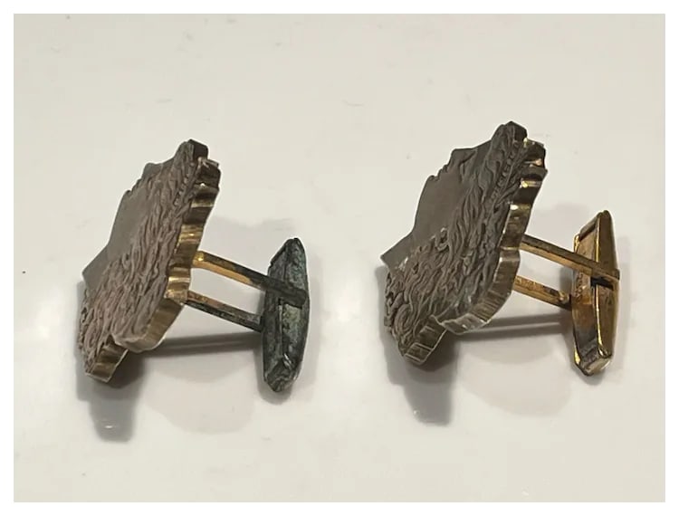 Estate Custom Made Morgan Silver Dollar Cuff Links - 6