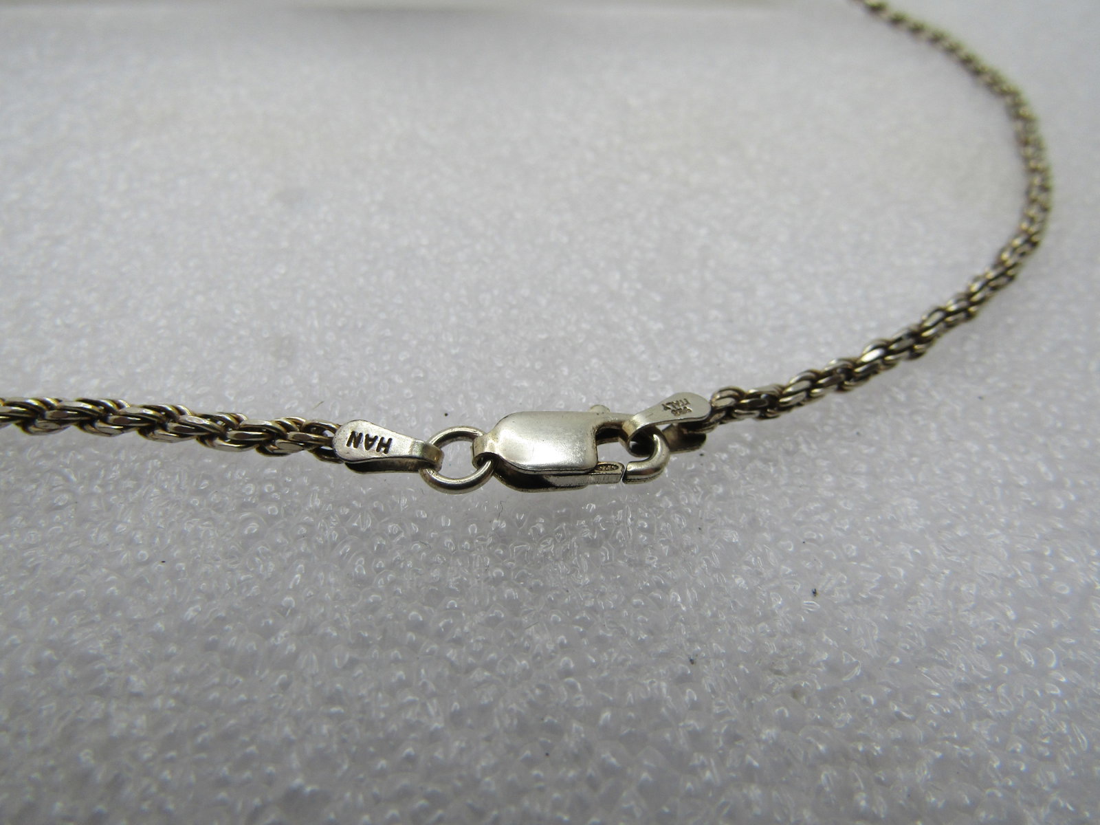 Vintage Sterling Rectangular Pendant Necklace, 18", Unisex, 1980's-1990's, Signed - 6