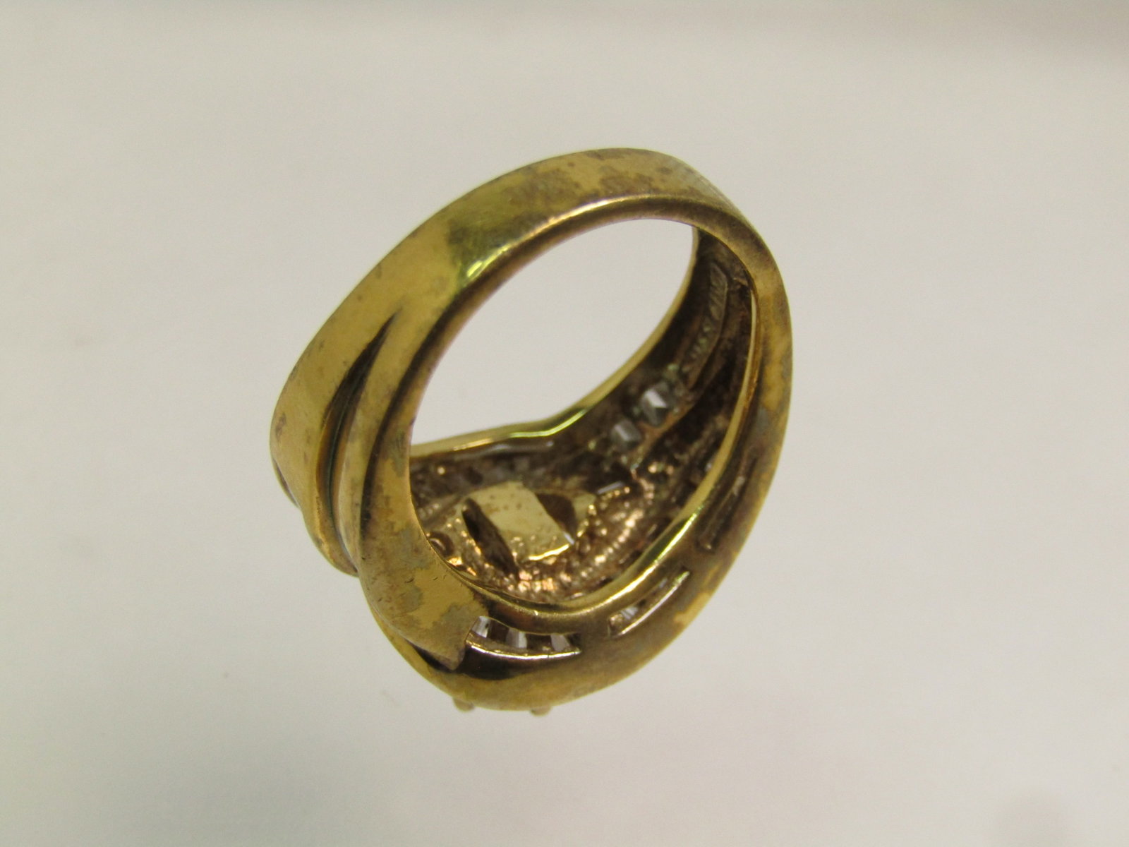 Statement Engagement Sterling Ring, Sz. 6, Clear CZ, 1980's-1990's - 5