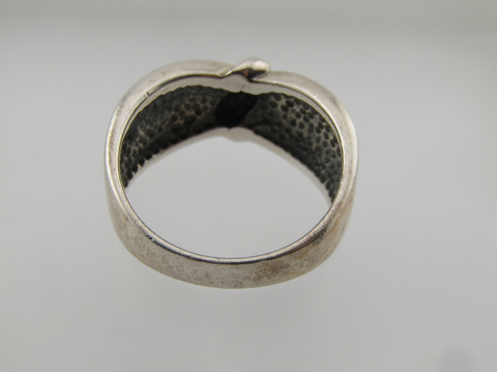 Vintage Sterling Marcasite Wide Ring, Sz. 9.5, 1980's - 6