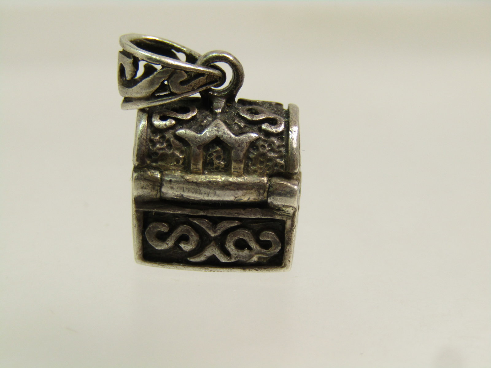 Vintage Sterling Scrolled Chest Pendant, 1960's-1970's, Signed - 3