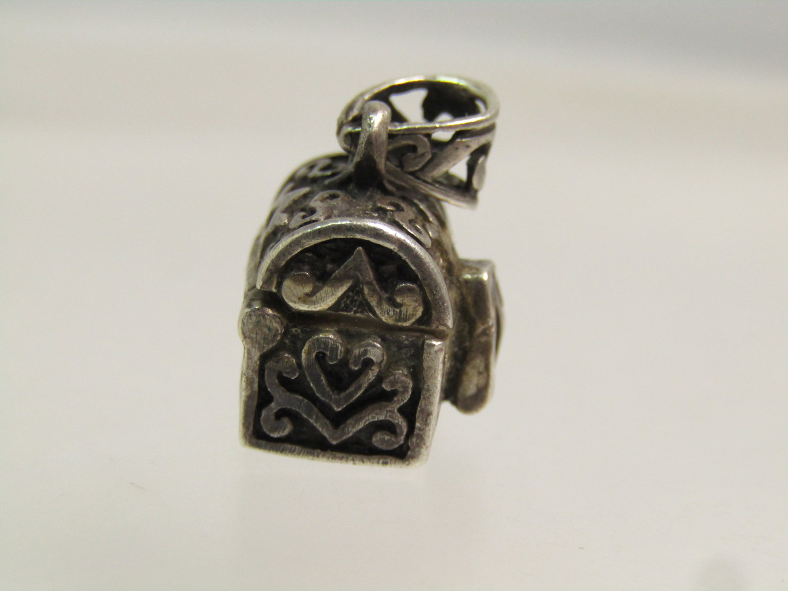 Vintage Sterling Scrolled Chest Pendant, 1960's-1970's, Signed - 4