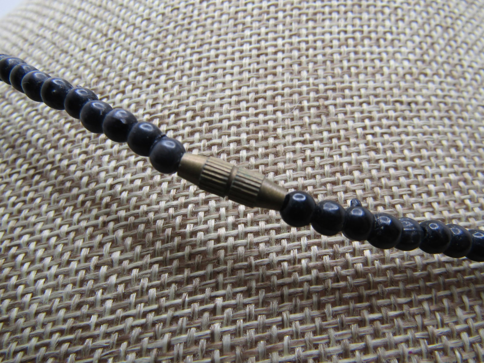 Vintage Tribal Horn Beaded Necklace, 21", 1960's-1970's - 4