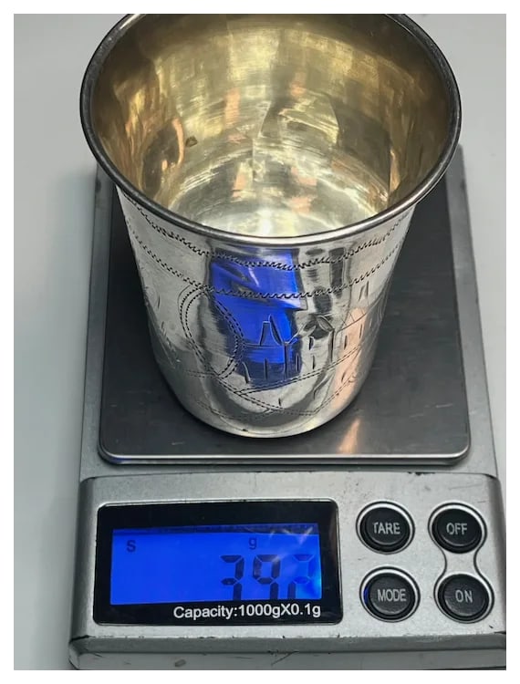 Antique Russian Sterling Silver Vodka Cup 84 - 10