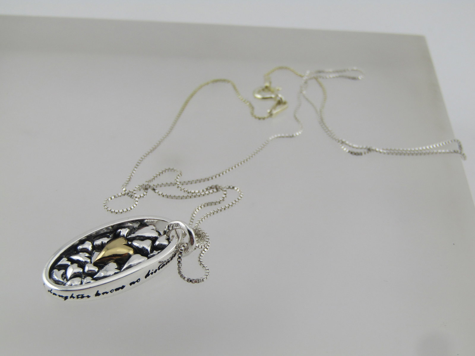 Sterling Love Mother/Daughter Necklace, 18", 1990's-2000's - 4