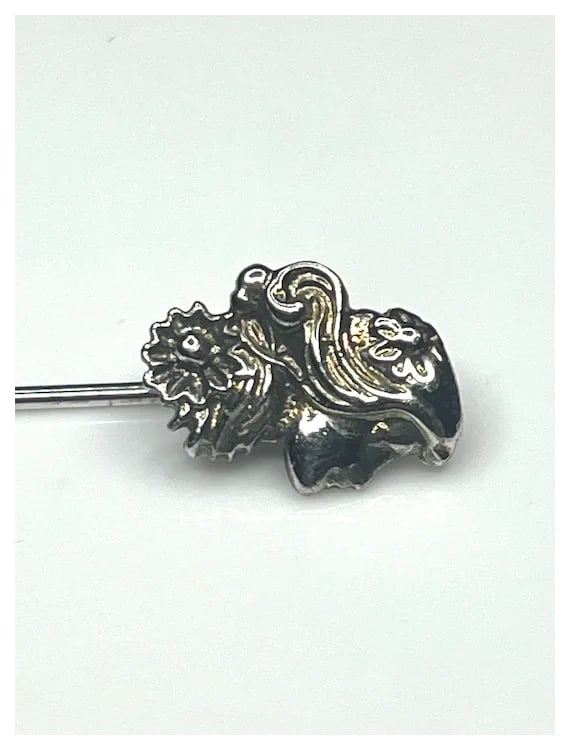 Vintage Art Nouveau Lady 12k GF Stickpin - 3