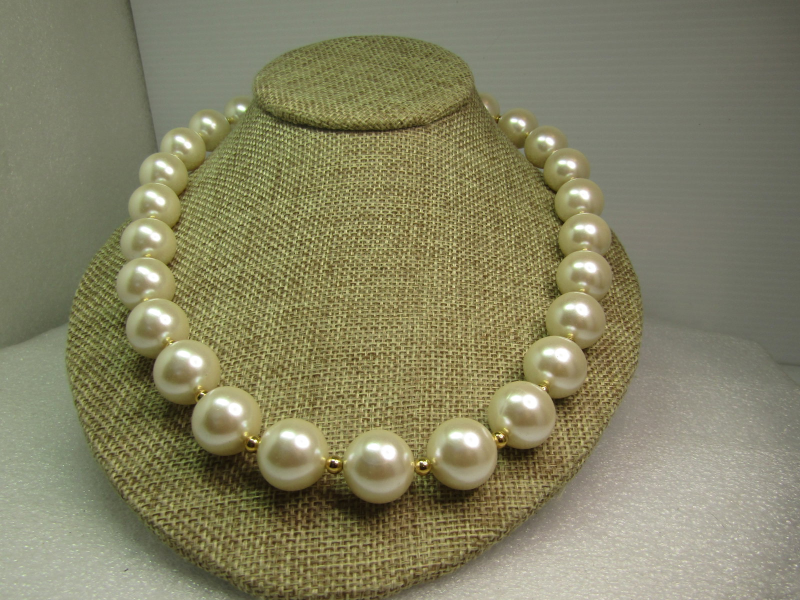 Vintage Napier Chunky Pearl Necklace, 20", 1980's - 2