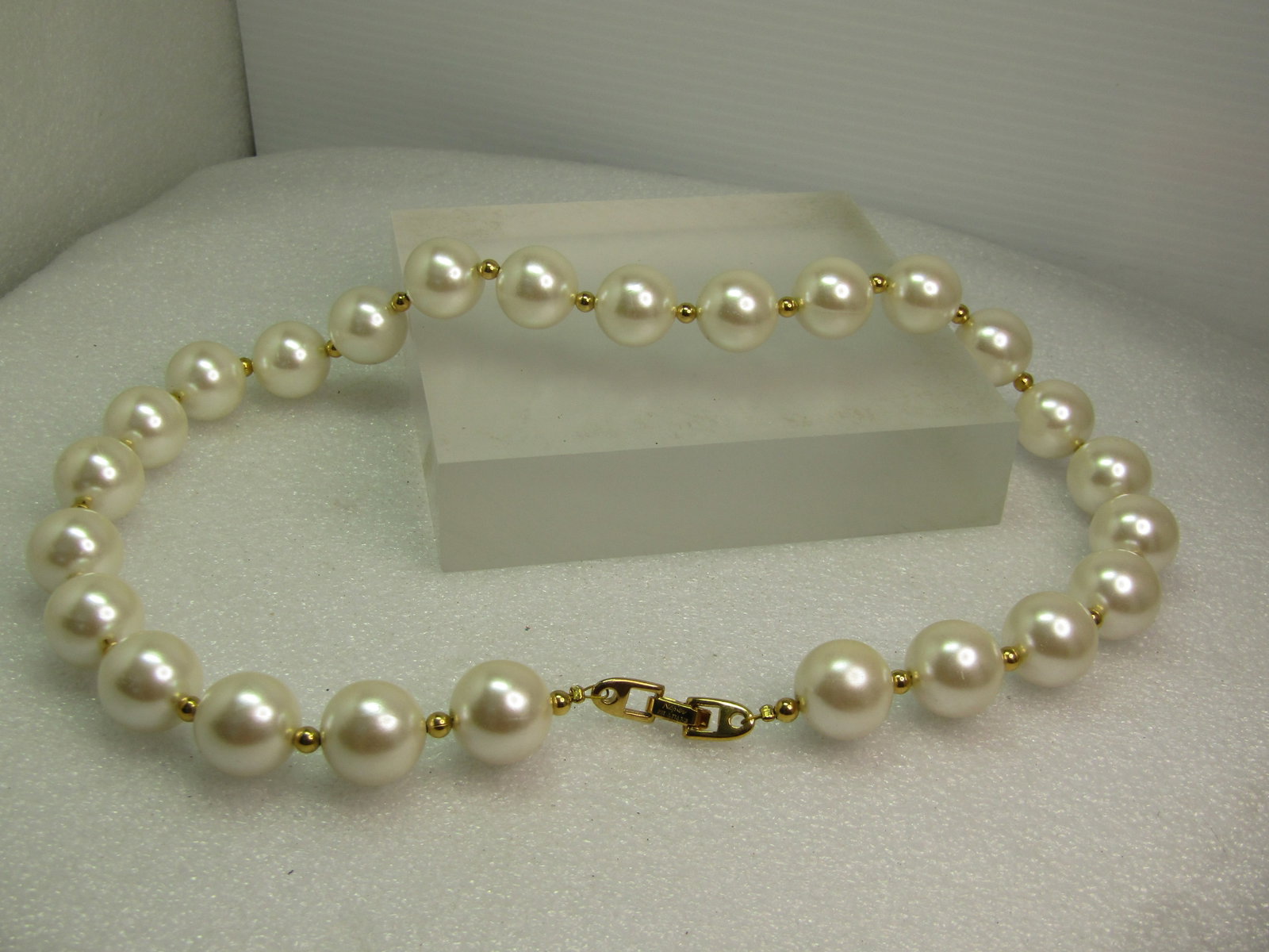 Vintage Napier Chunky Pearl Necklace, 20", 1980's - 5