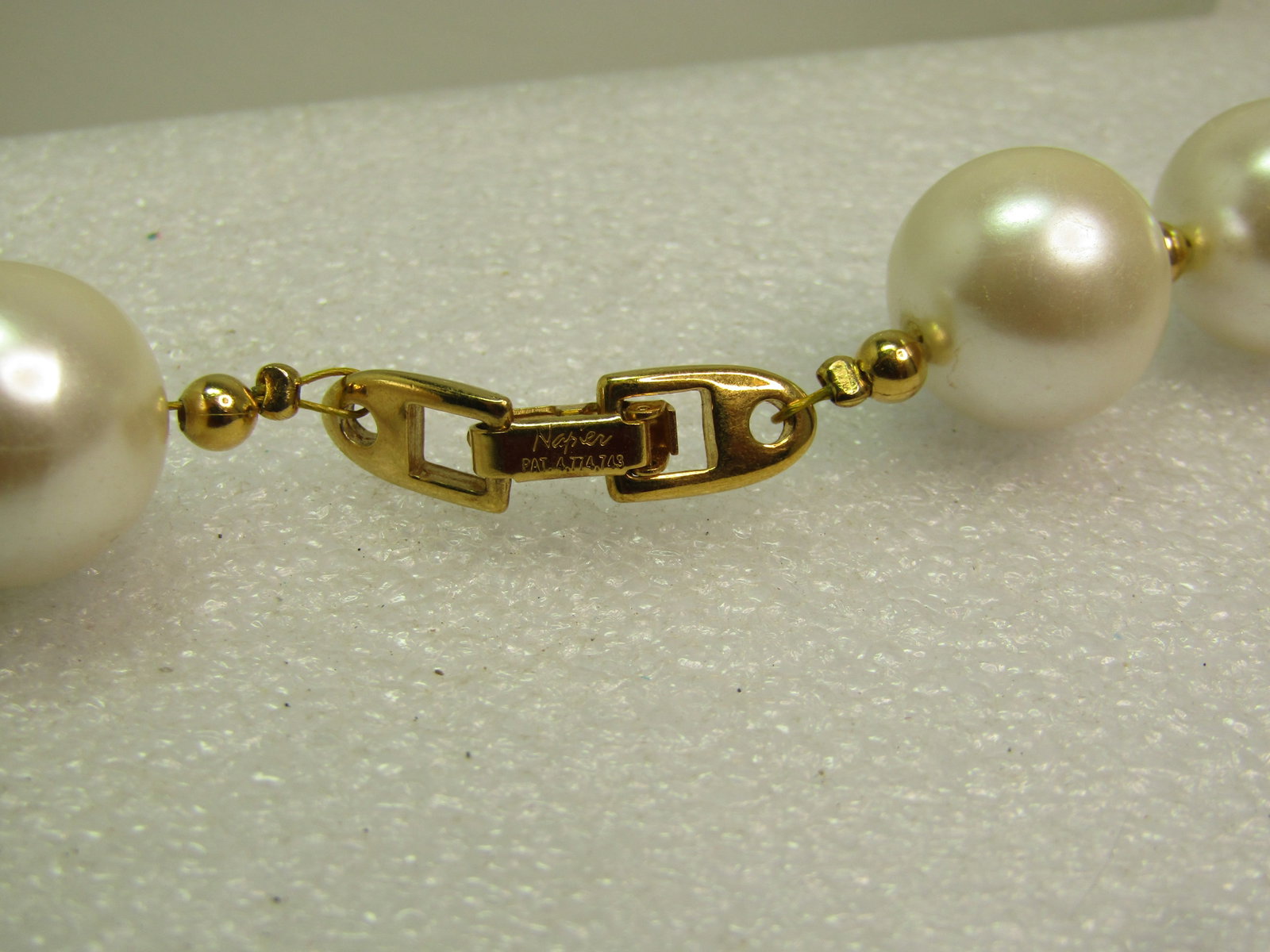 Vintage Napier Chunky Pearl Necklace, 20", 1980's - 6