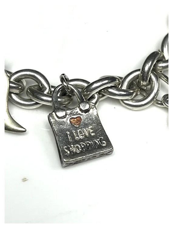 Vintage Sterling Silver Charm Bracelet 37.7 grams - 5