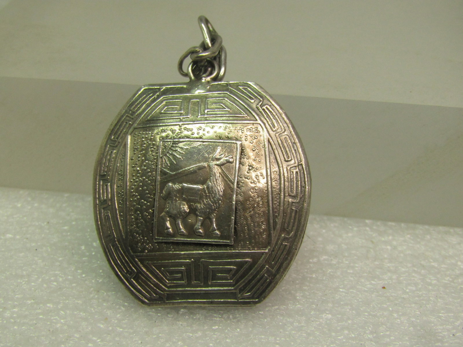 Vintage Sterling Peruvian Pendant, 1960's-1970's, Two-Sided - 6