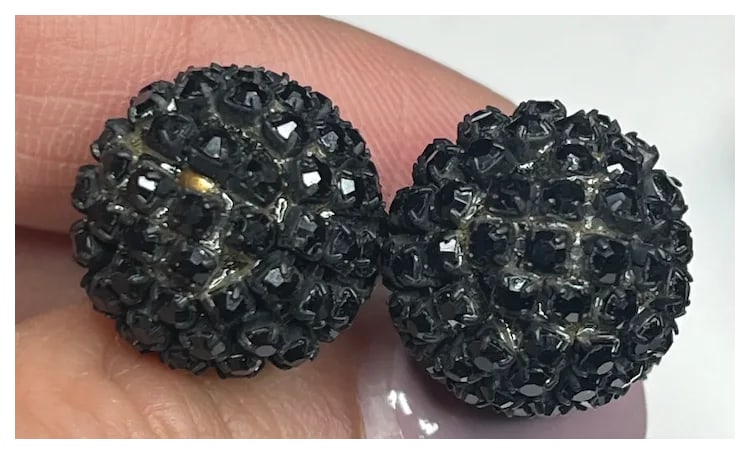 Vintage Rhinestone Sputnik Style Ball Clip-On Statement Earrings - 6