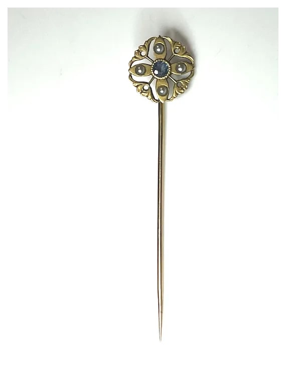 Edwardian 14K Gold Stickpin - 2