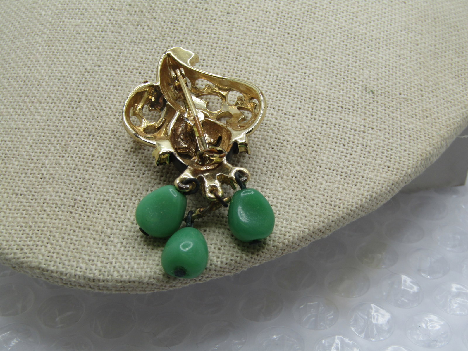 Vintage Blackmoor Woman Brooch Dangles and Rhinestones, Mid-Century, 2.5" - 4