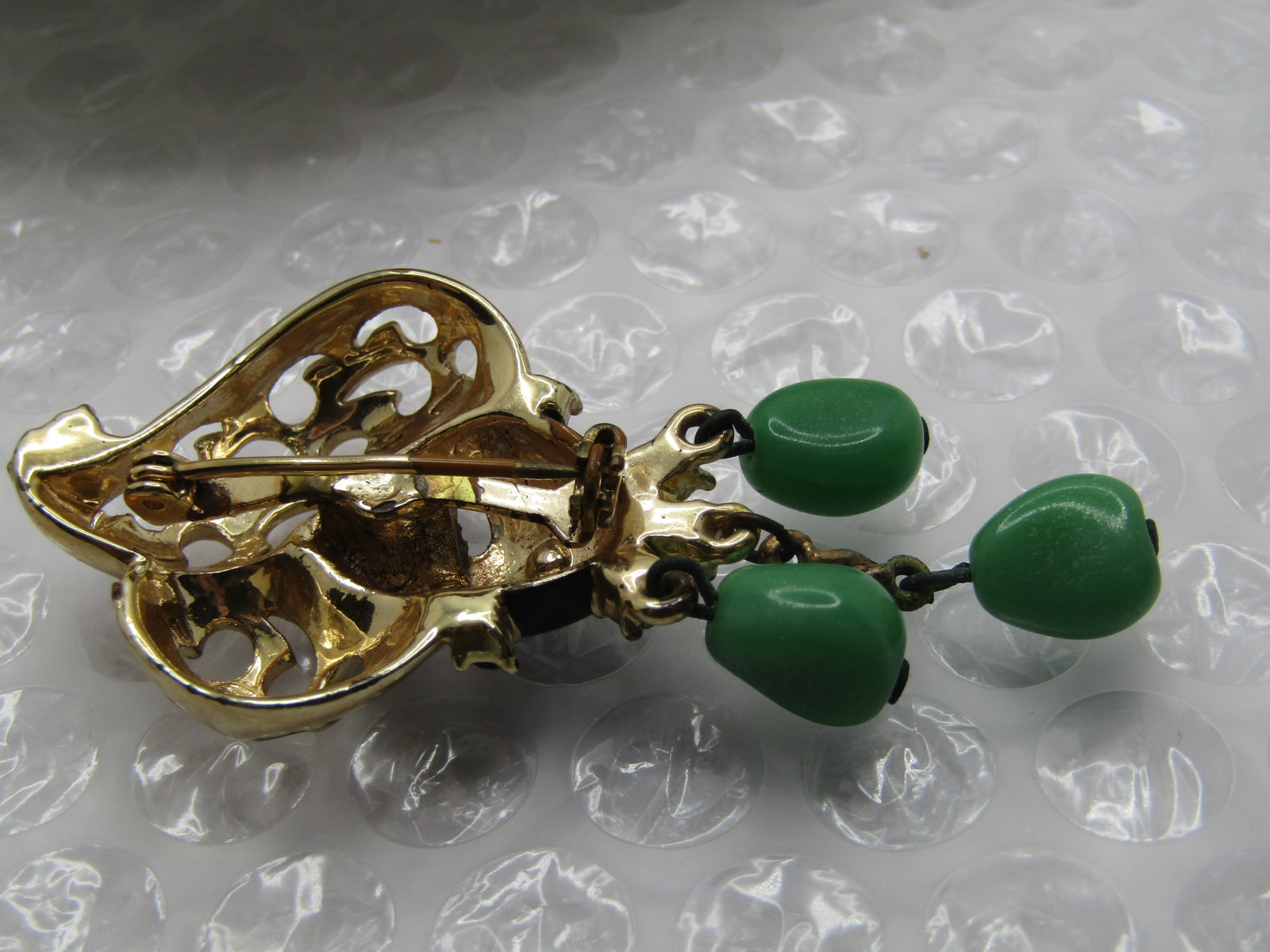 Vintage Blackmoor Woman Brooch Dangles and Rhinestones, Mid-Century, 2.5" - 6