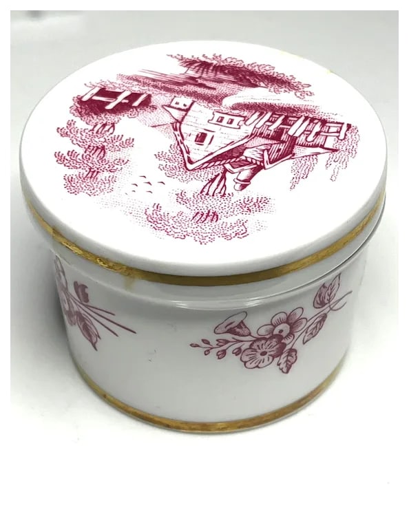 Vintage Spode Trinket Box/ Bone China - English Countryside - 3