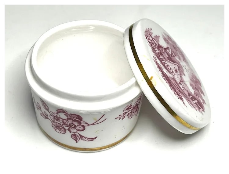 Vintage Spode Trinket Box/ Bone China - English Countryside - 5