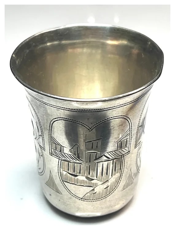 Antique Russian Silver Vodka Cup 84 - 3