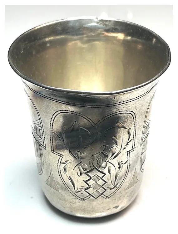 Antique Russian Silver Vodka Cup 84 - 4