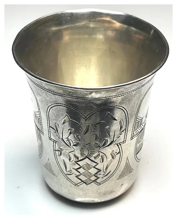 Antique Russian Silver Vodka Cup 84 - 5
