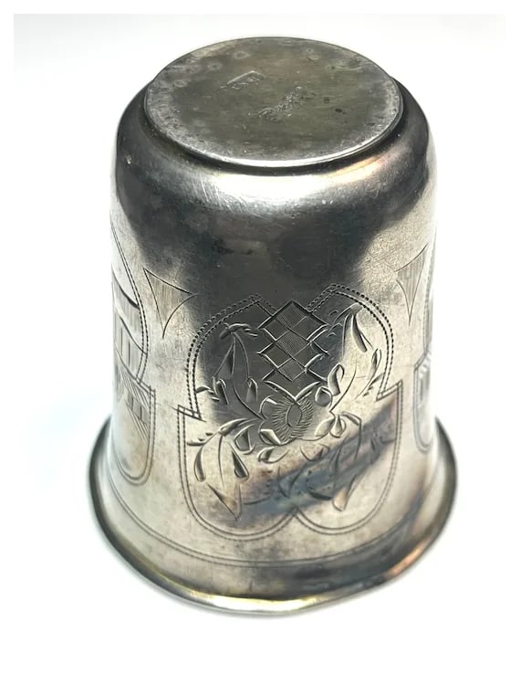 Antique Russian Silver Vodka Cup 84 - 7