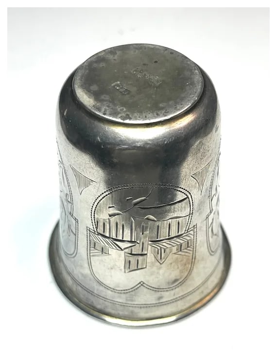 Antique Russian Silver Vodka Cup 84 - 8