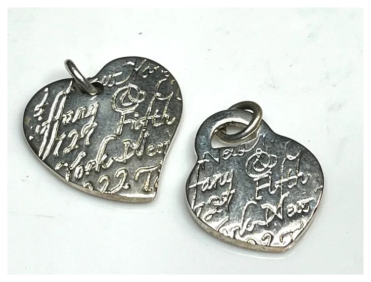 Estate Sterling Silver Dogtag Charms - 2