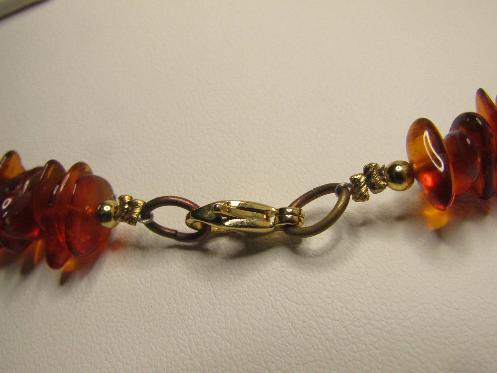 Amber and Angel Charm Necklace, 18", Lee Sands 1990's - 6