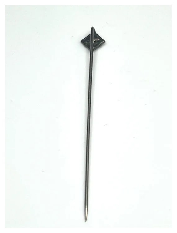 Vintage 14k Gold Ruby and Seed Pearl Filigree Stickpin - 6