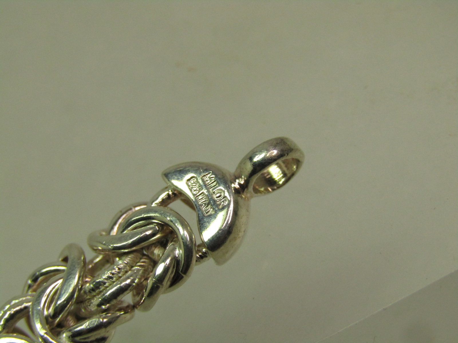 Sterling Byzantine Bracelet, 7.5" 5mm Wide, Milor Italy, 2000's - 5