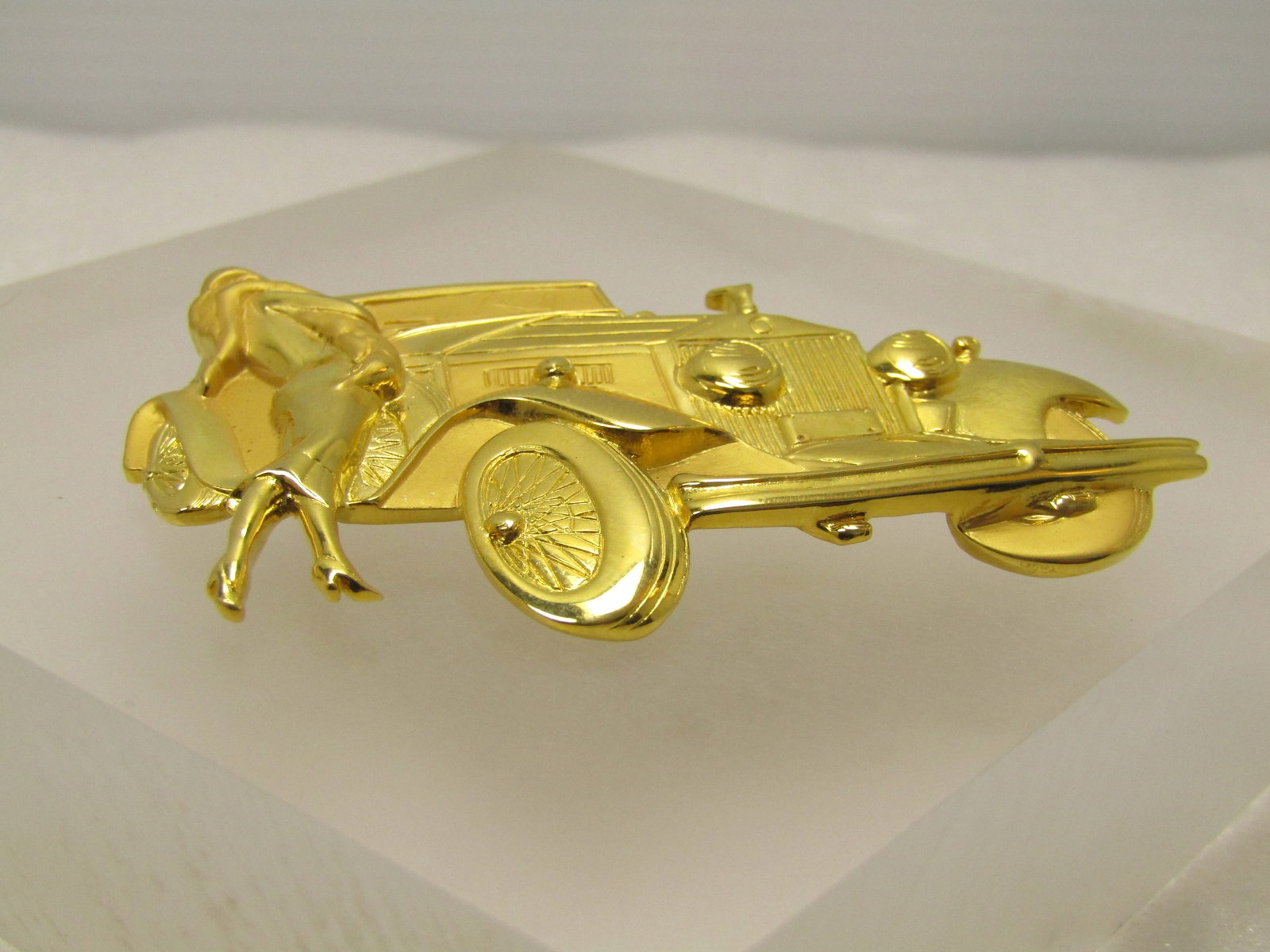 Vintage Deco Themed Flapper Rollls Roye Brooch, Park Lane/JJ Signed, 1980's - 4