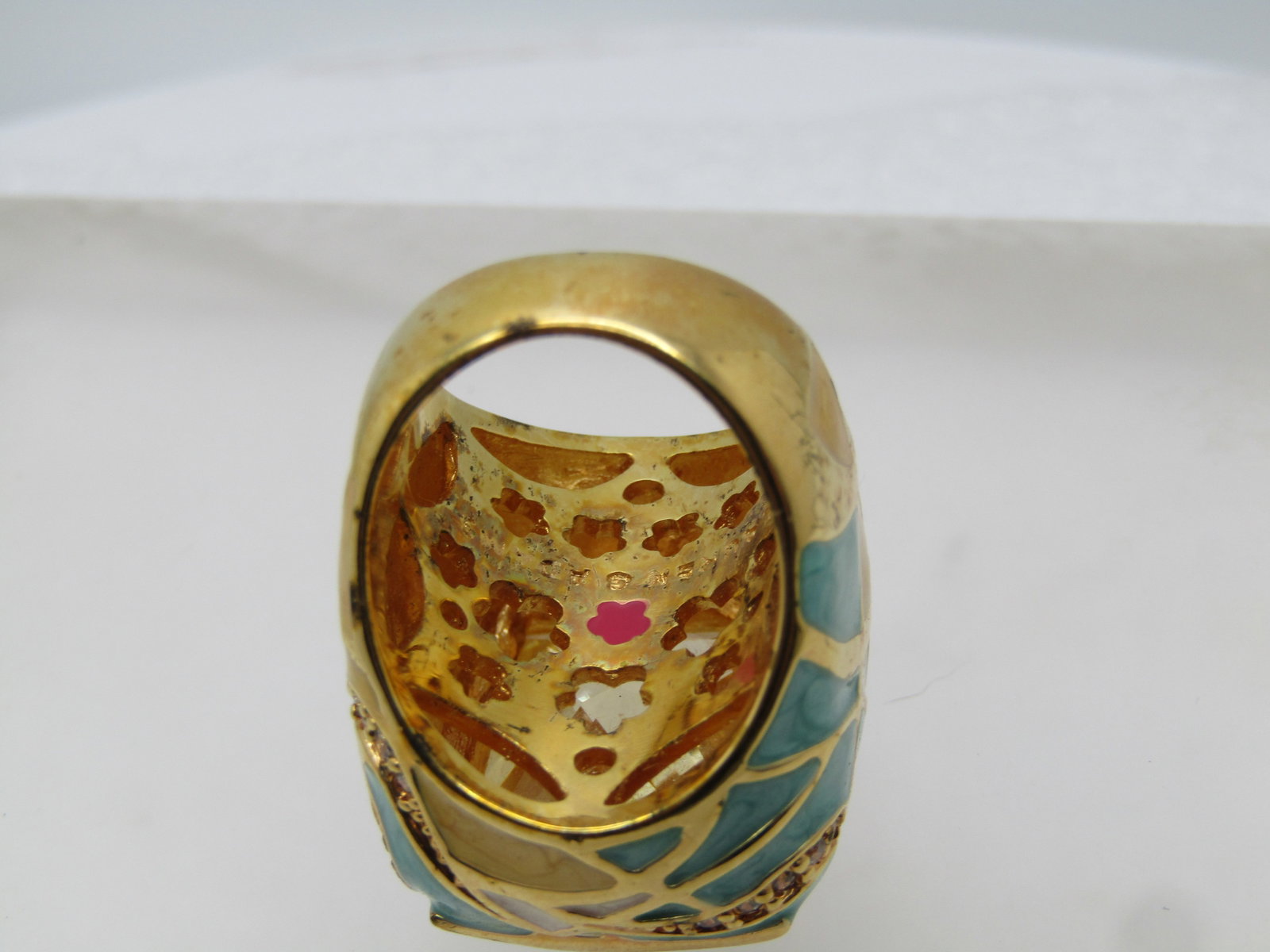 Lauren G. Adams Enameled Ring, Sz. Sz. 7, Yellow Stone - 4
