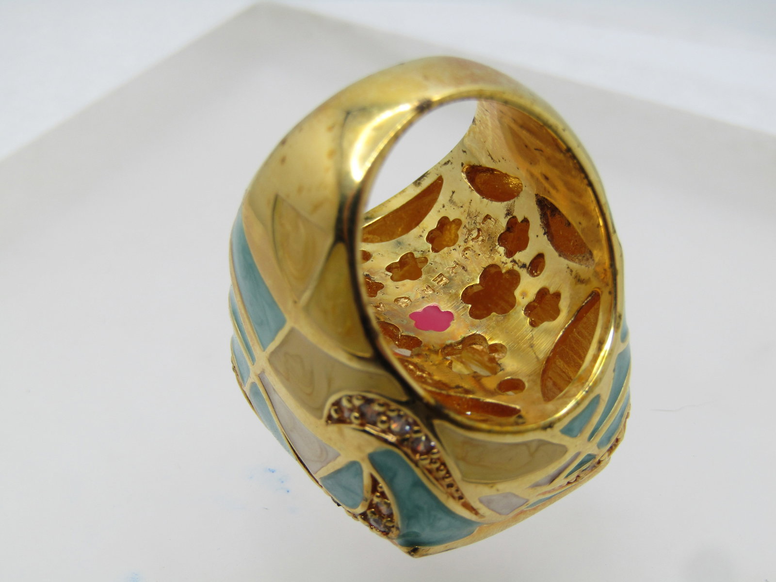 Lauren G. Adams Enameled Ring, Sz. Sz. 7, Yellow Stone - 5