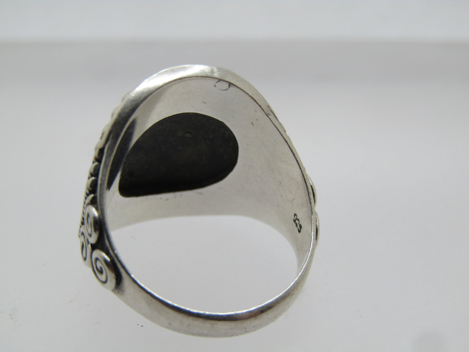 Vintage Sterling Hammered Ball Themed Ring, Sz. 7.5, 1980's - 7