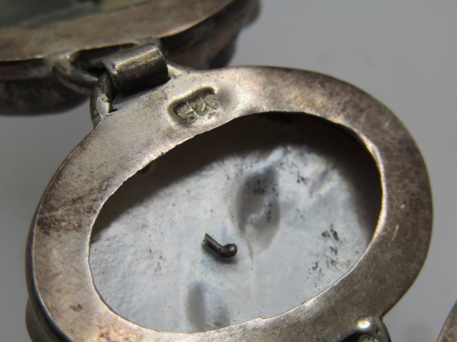 Vintage Sterling MOP Floral Bracelet, 8", Toggle Clasp, 1970's-1980's - 6