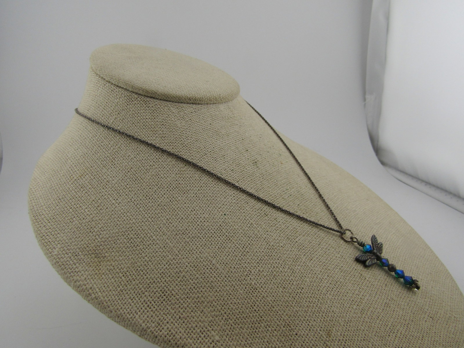 Vintage Sterling Chain with Dragonfly Pendant, 24", 1980's-1990's - 3