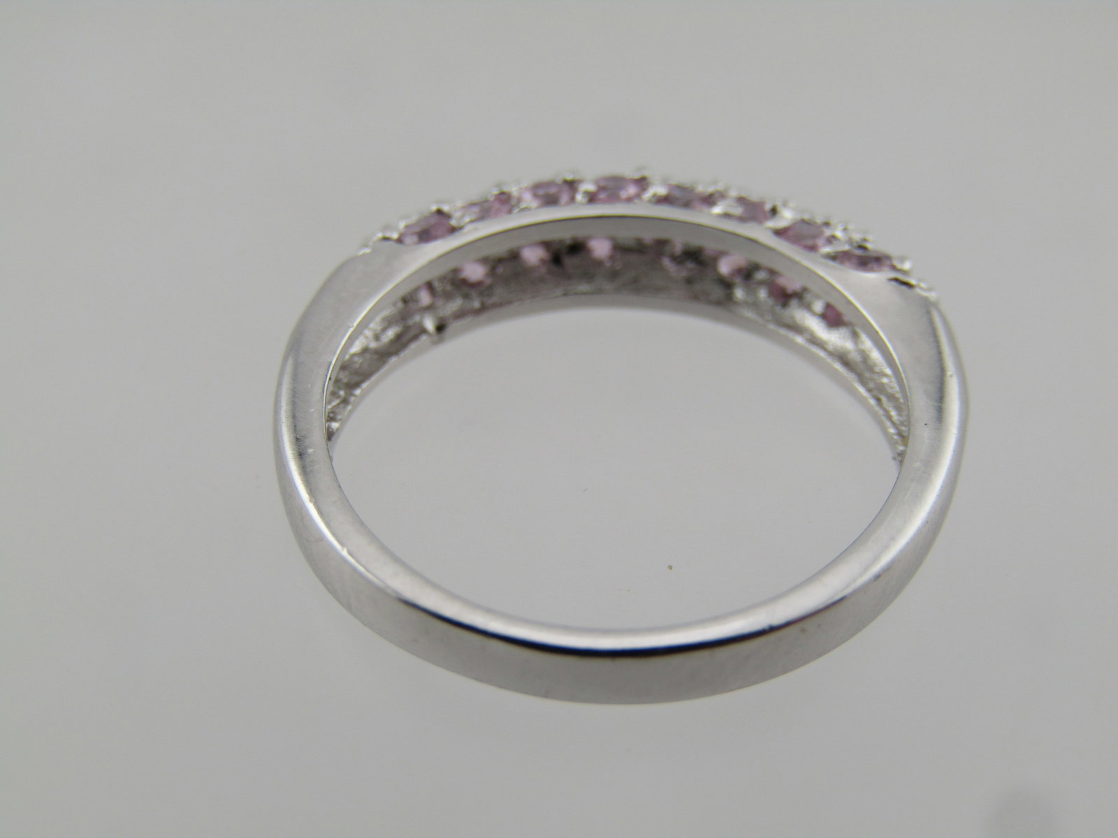 Sterling Pink Stone Ring, Sz. 6.25, Signed FAS, 1990's - 7