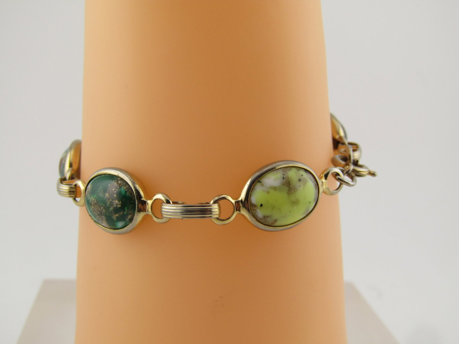 Vintage Faux Agate Bracelet, 8", 1960's-1970's - 3
