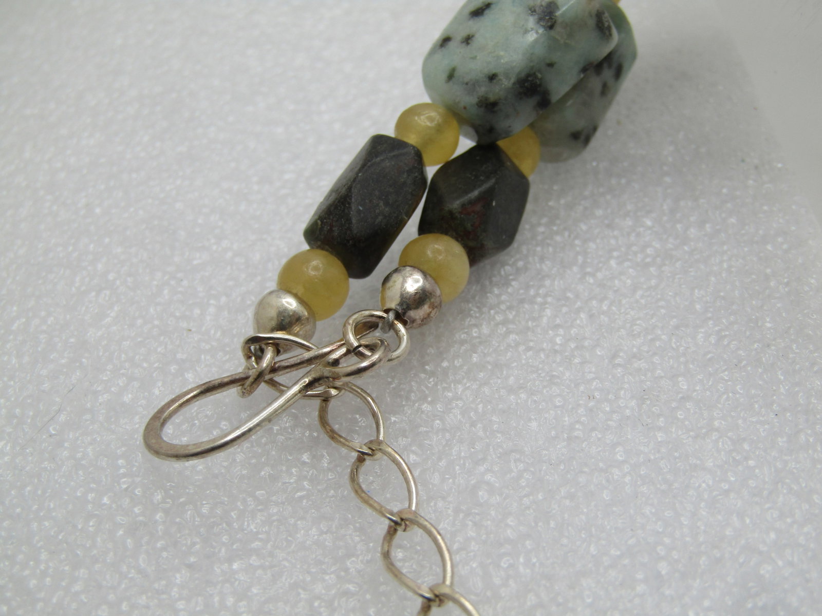 Jay King Mine Finds Necklace, Agates, Jasper, More. 22"-25", Sterling Hook Clasp, 1990's, Original - 6