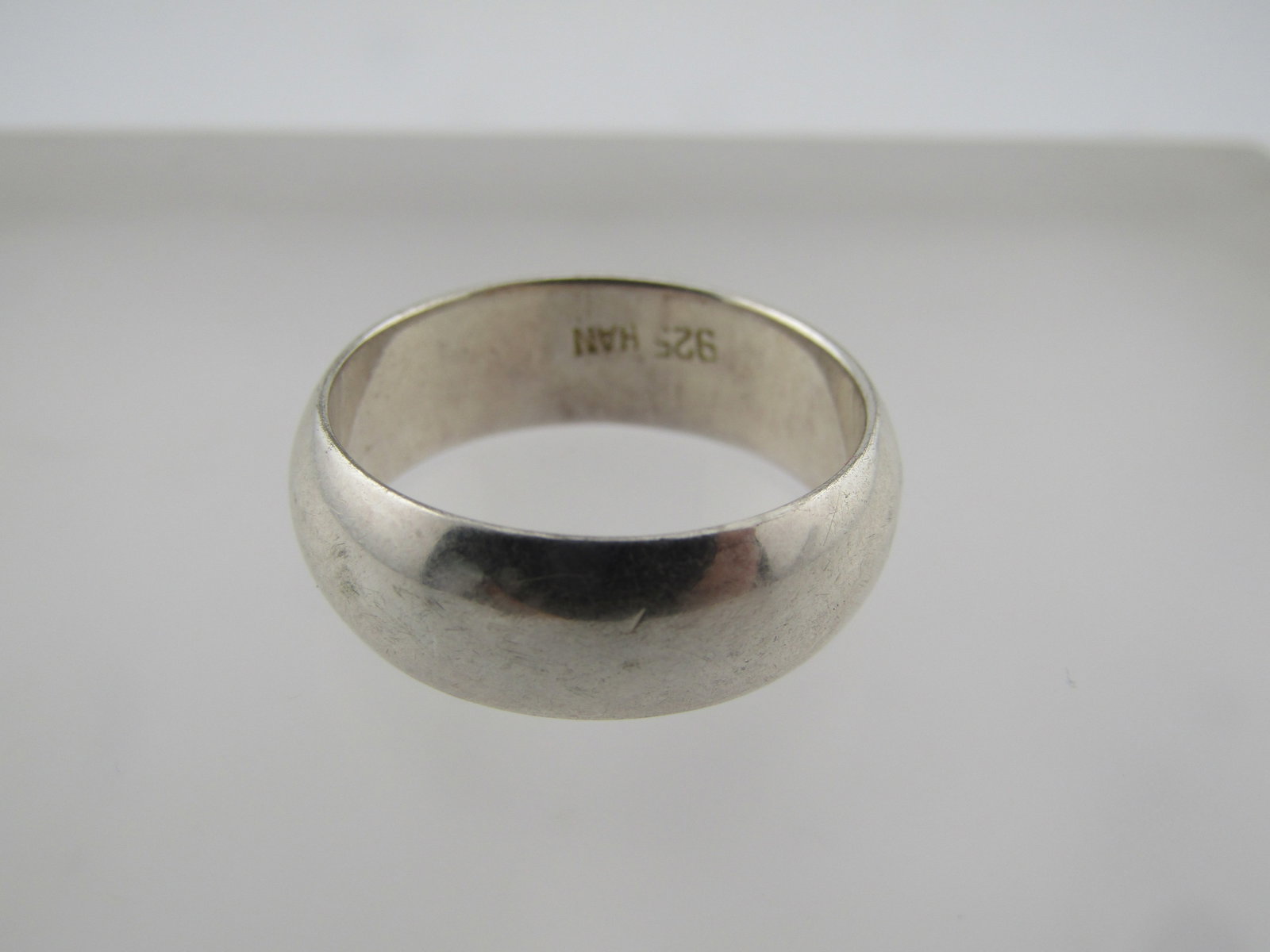 Vintage Sterling 7.5mm Wide Band/Ring, Sz. 10.25 Unisex, 1970's-1980's - 4