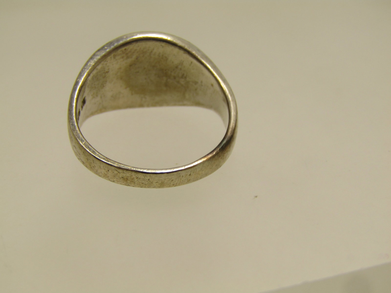 Vintage Inlaid Pink Mother-of-Pearl ring, Sz. 7.75, 1980's, Signed - 5