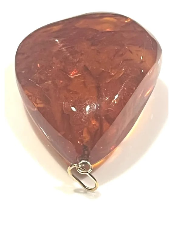 Vintage Oversized Baltic Amber Pendant - 3