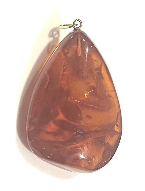 Vintage Oversized Baltic Amber Pendant - 4
