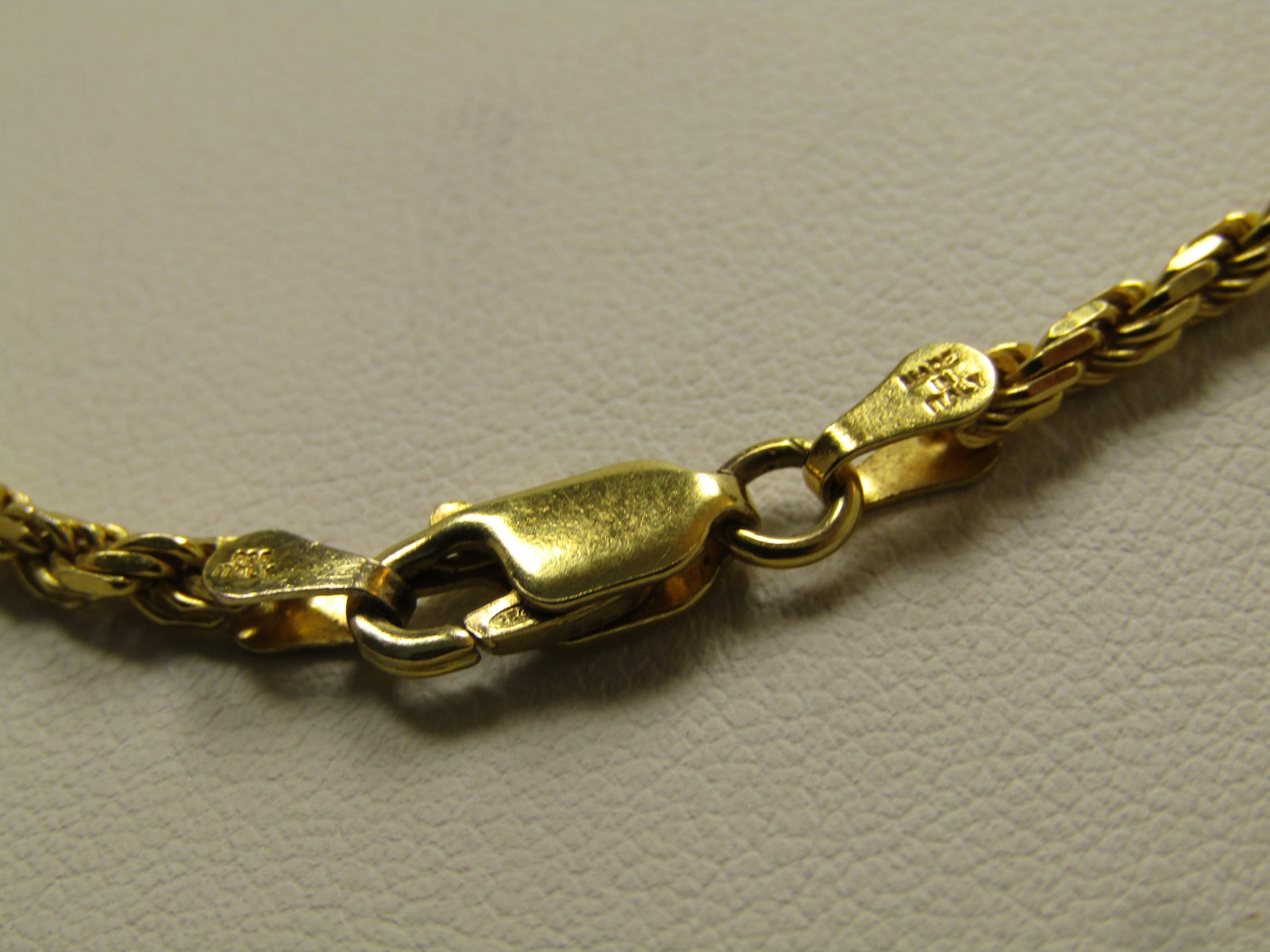 Vintage Sterling Gold Over Rope Necklace, 18", Signed HCT, 1980's-1990's - 6